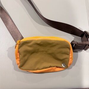 lululemon athletica Tan and Orange Belt Bag
